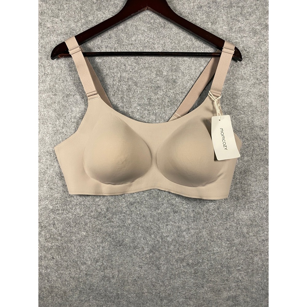 Momcozy Seamless Everyday Bra Tan Wireless Bralette Adjustable Straps 3XL NWT